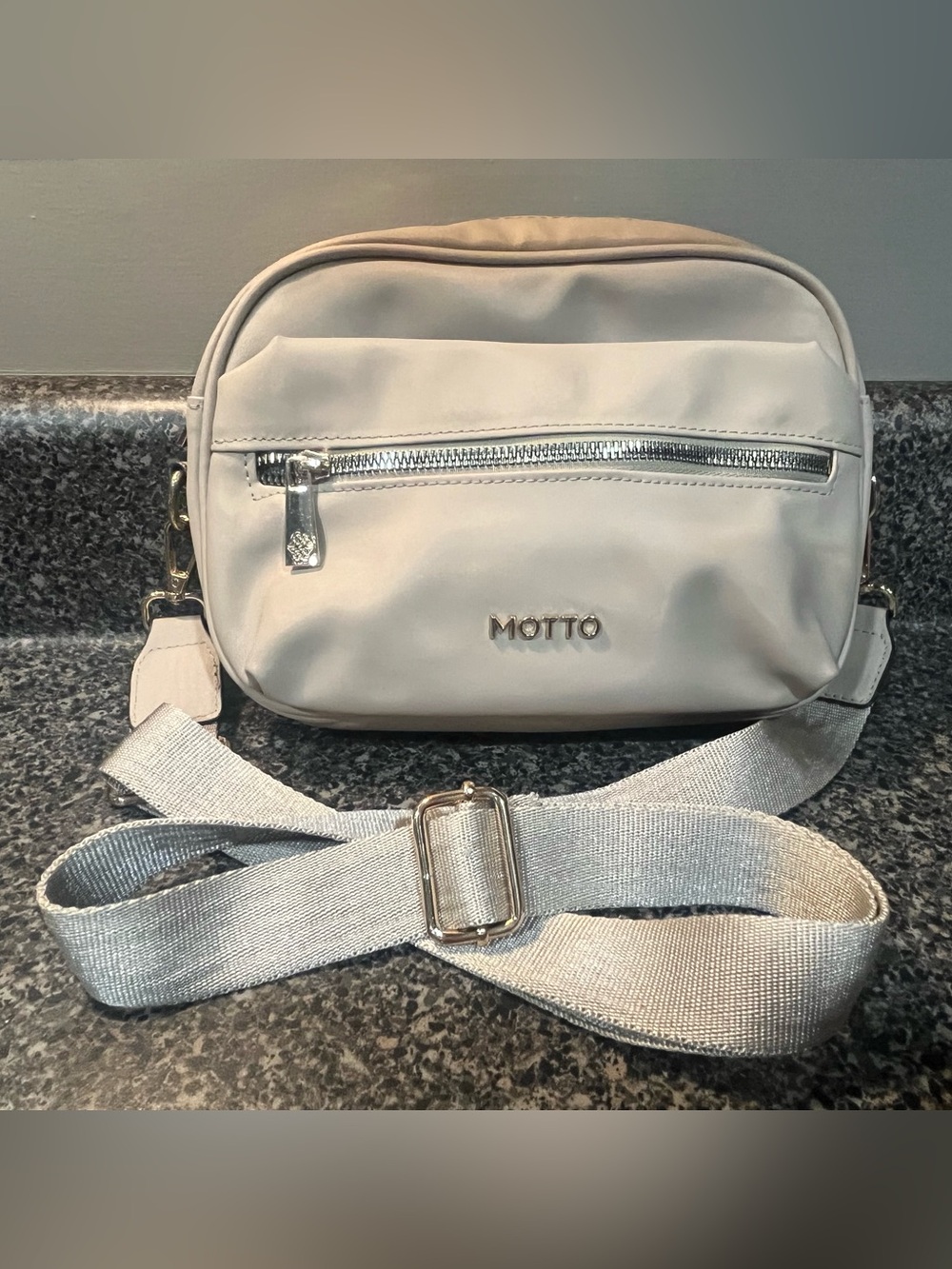 Motto Cream Crossbody Bag Compact Everyday Shoulder Bag